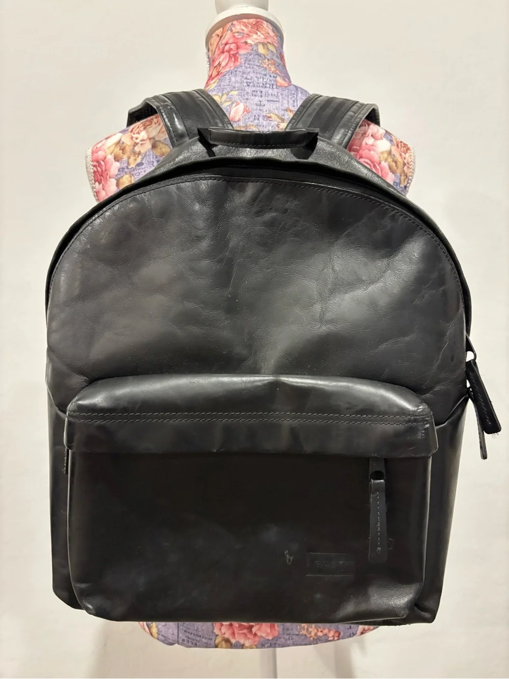 Eastpak Padded Pak R Classic Black Ink Leather Backpack